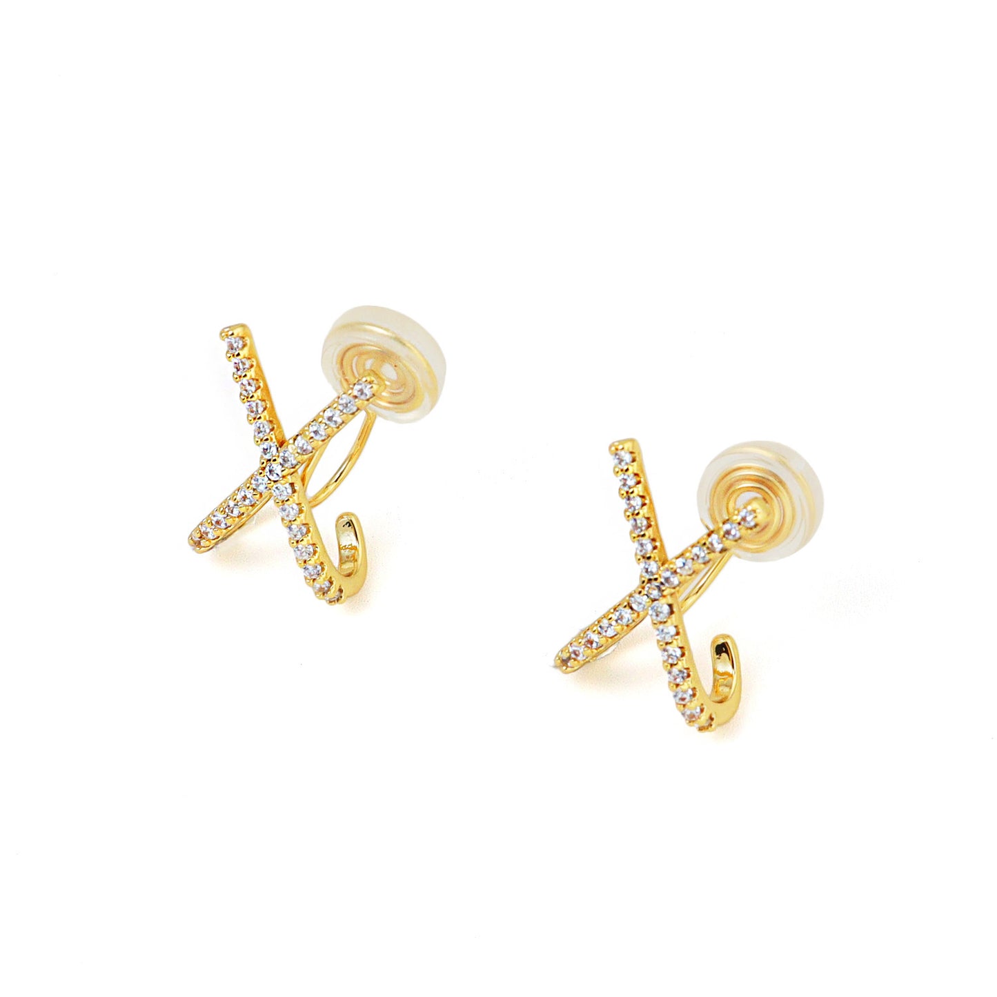 Petite Flash Anchor Clip On Earrings