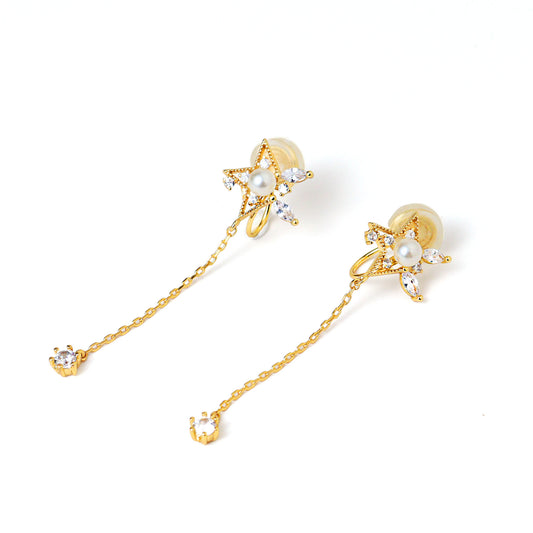 Fetching Meteor Gold Clip On Earrings