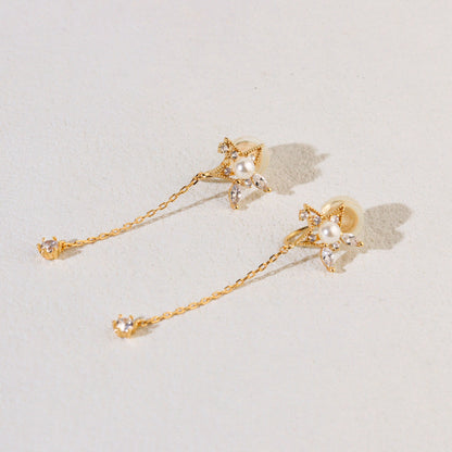 Fetching Meteor Gold Clip On Earrings