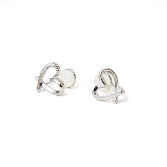 Togetherness Silver Clip On Earrings