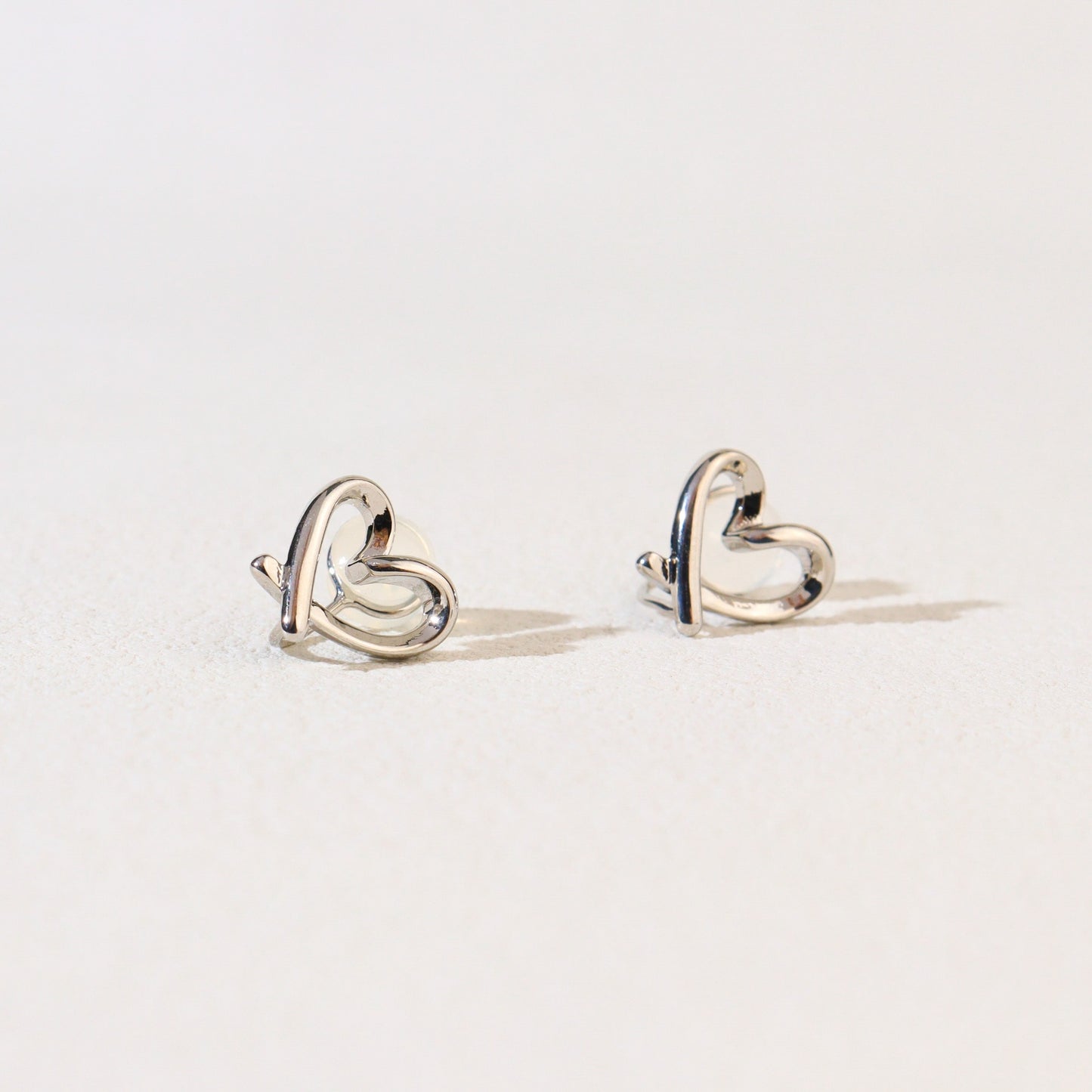 Togetherness Silver Clip On Earrings