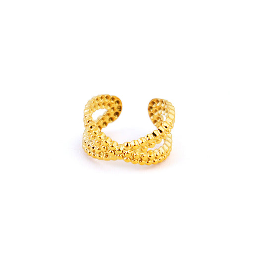 Gold Beaded Ear Cuff