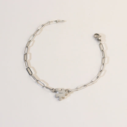 Puzzle Silver Bracelet