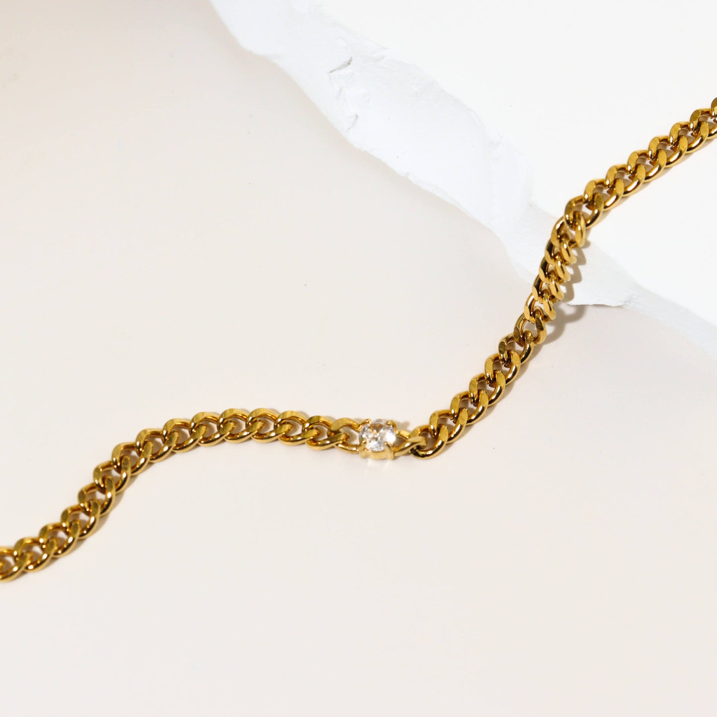 Zirconia Cuban Chain Bracelet