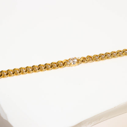 Zirconia Cuban Chain Bracelet