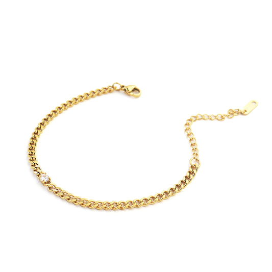 Zirconia Cuban Chain Bracelet