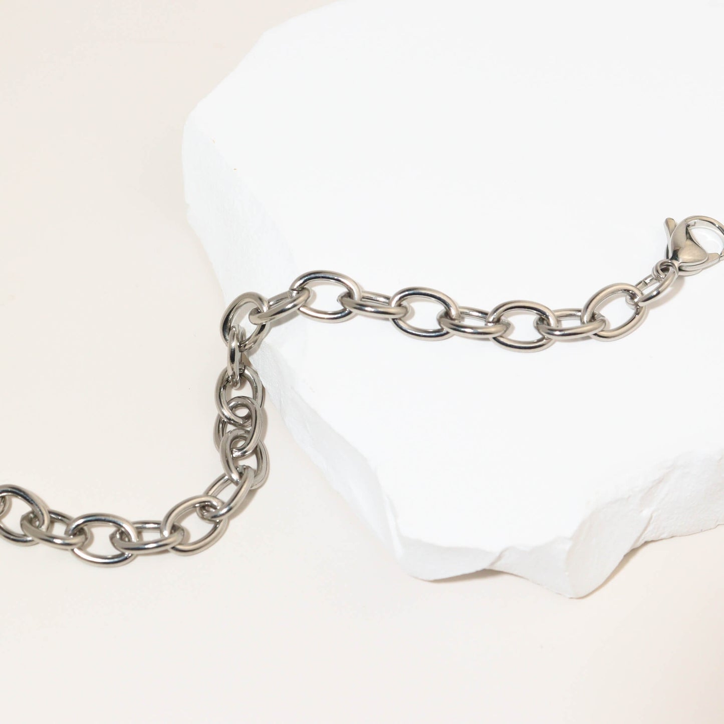 Silver Thin Figaro Chain Bracelet