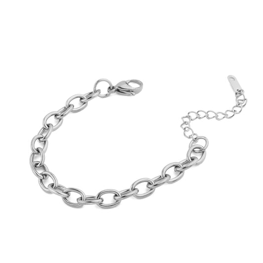 Silver Figaro Chain Bracelet