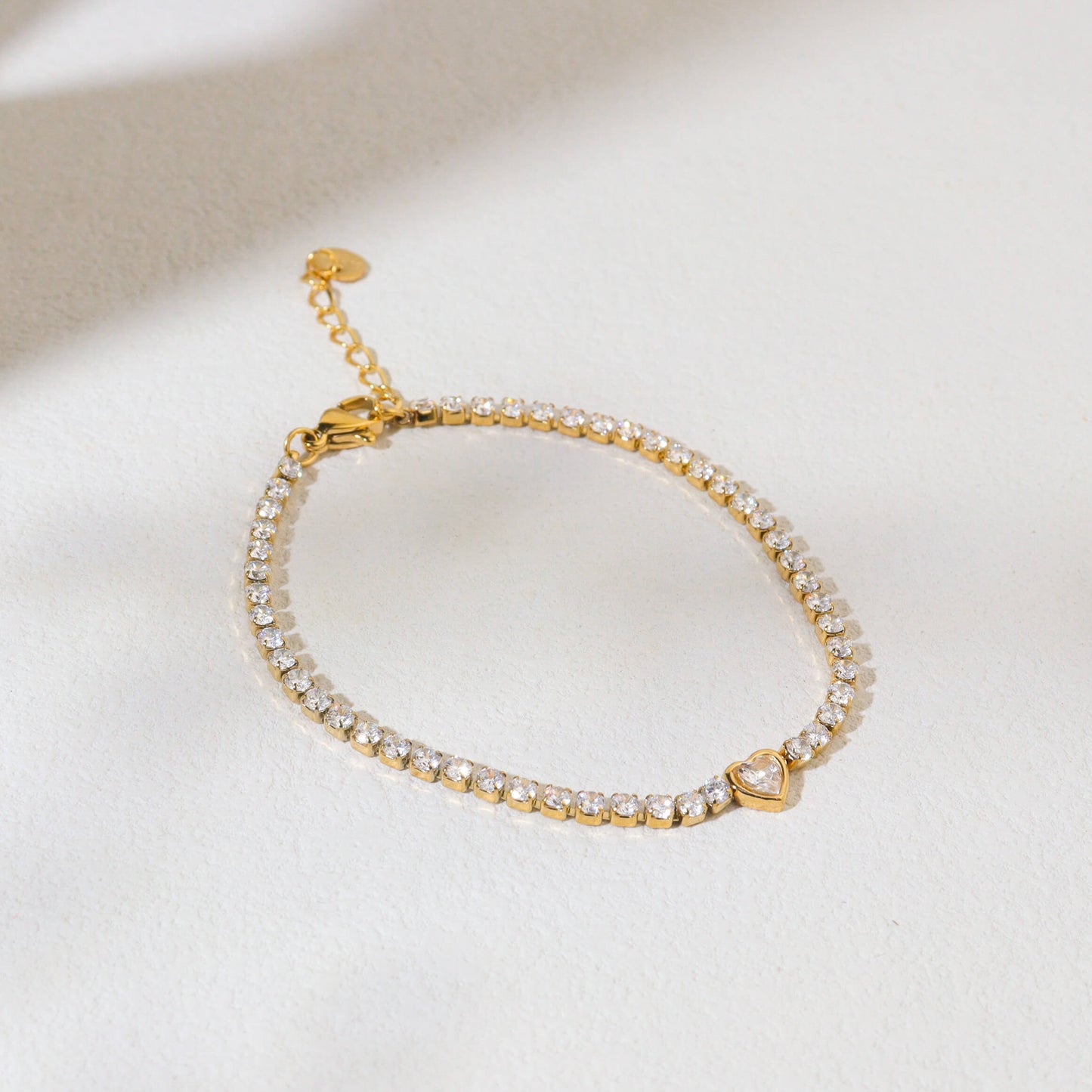 Tennis Love Gold Bracelet