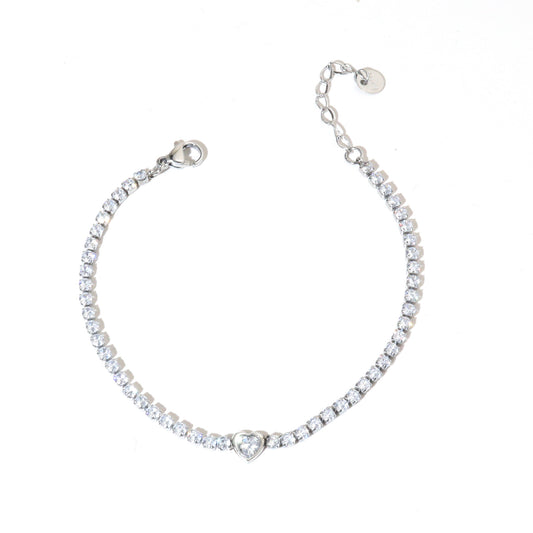 Tennis Love Silver Bracelet