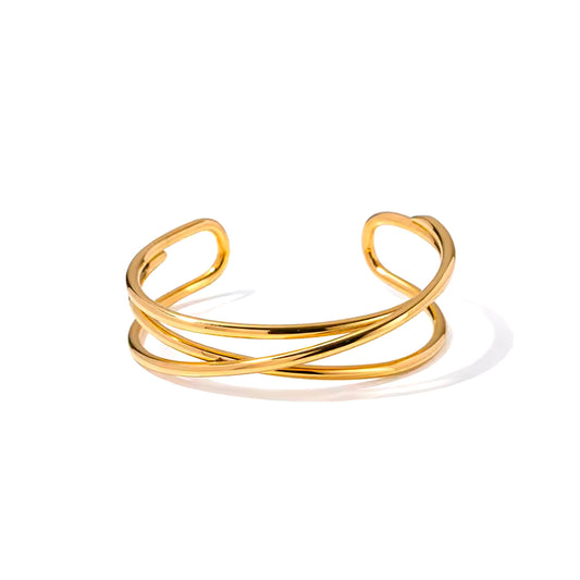 Riding Wave Gold Cuff