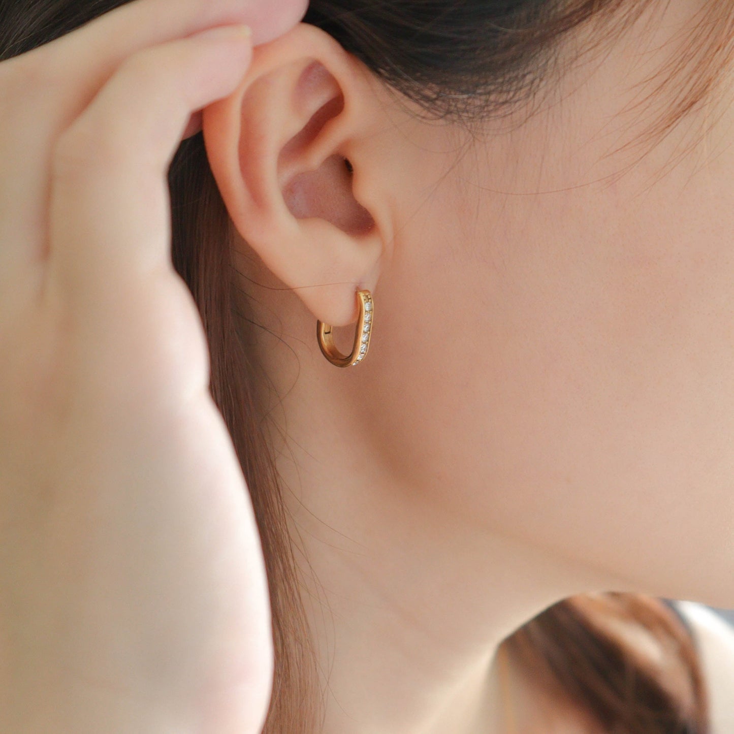 Trapeze Hoop Earrings