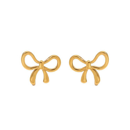 Perfect Bow Gold Earrings