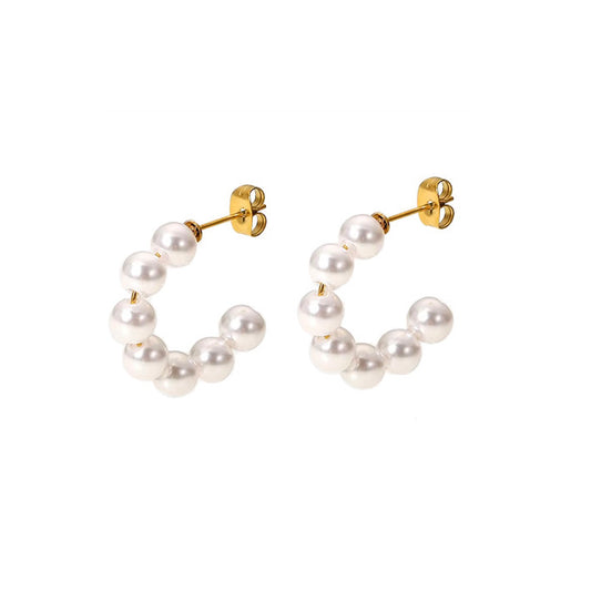 Tiny Pearlicious Hoop Earrings