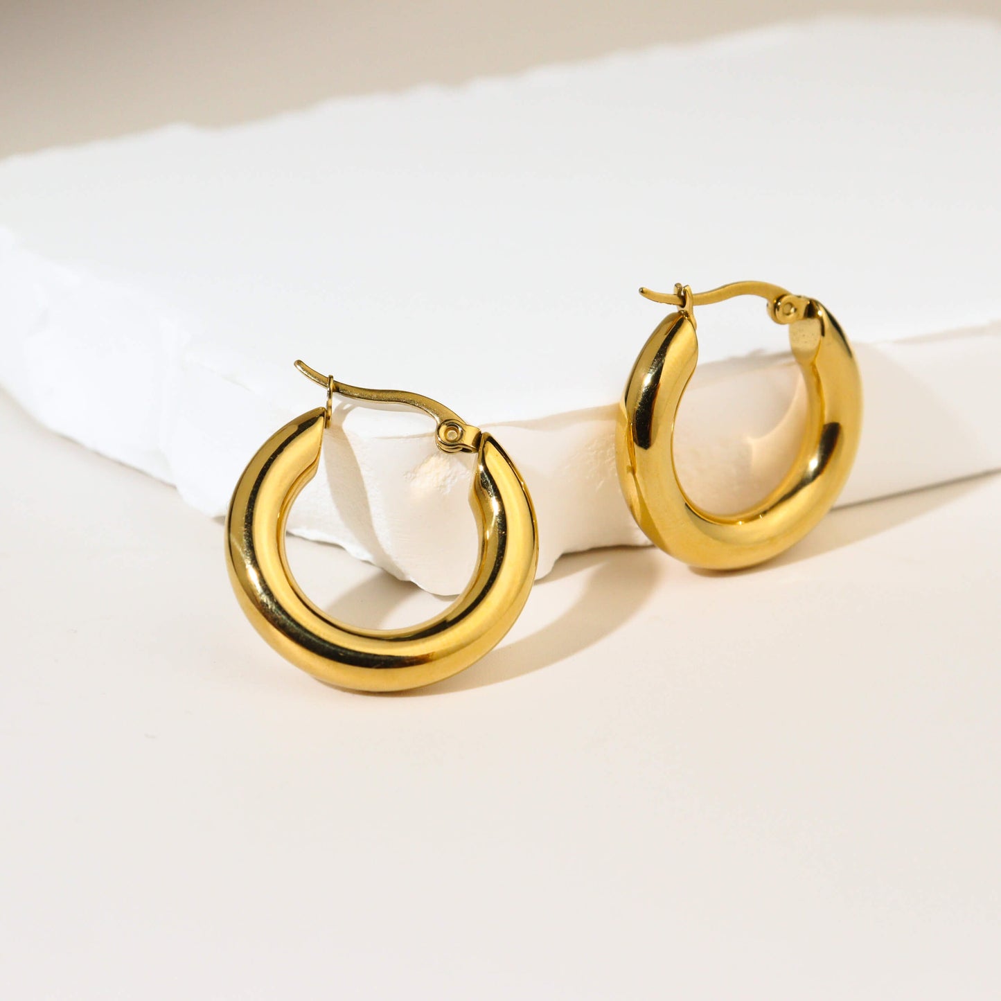 Fun Hoop Gold Earrings