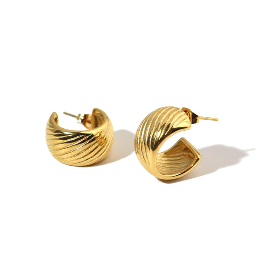 Stripe Curve Earrings