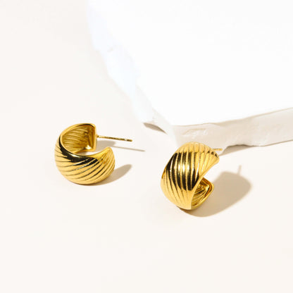 Stripe Curve Earrings