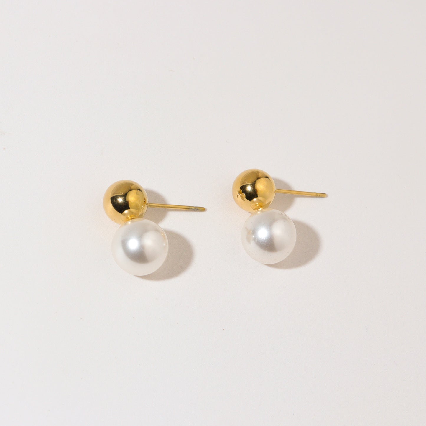 Button Pearl Earrings