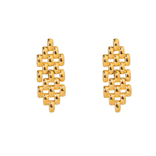 Pixel Gold Earrings