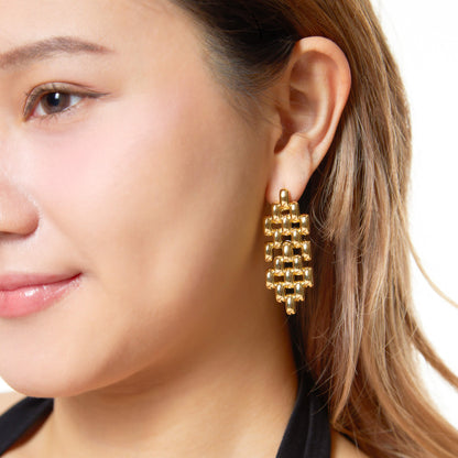 Pixel Gold Earrings