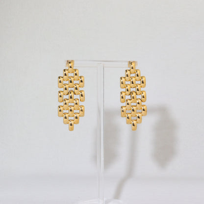 Pixel Gold Earrings