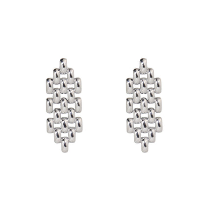 Pixel Silver Earrings