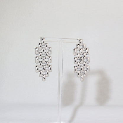 Pixel Silver Earrings