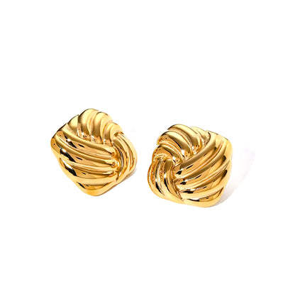 Ripple Oversize Stud Earrings