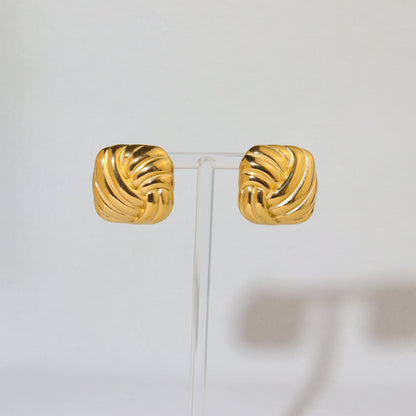 Ripple Oversize Stud Earrings