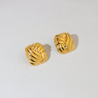 Ripple Oversize Stud Earrings