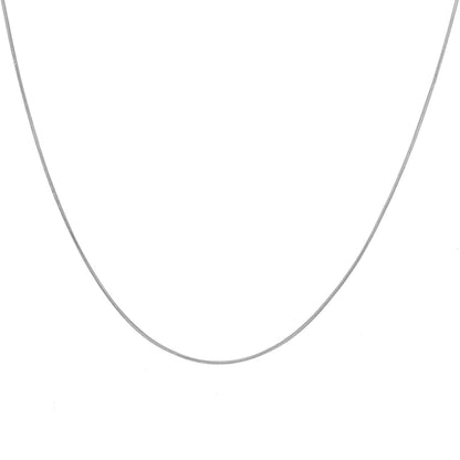 Silver Thin Herringbone Chain Necklace