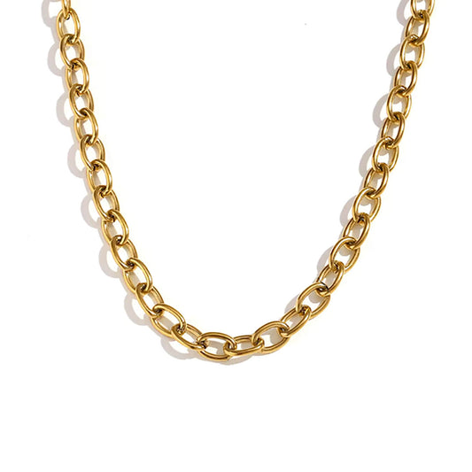 Gold Thin Figaro Chain Necklace