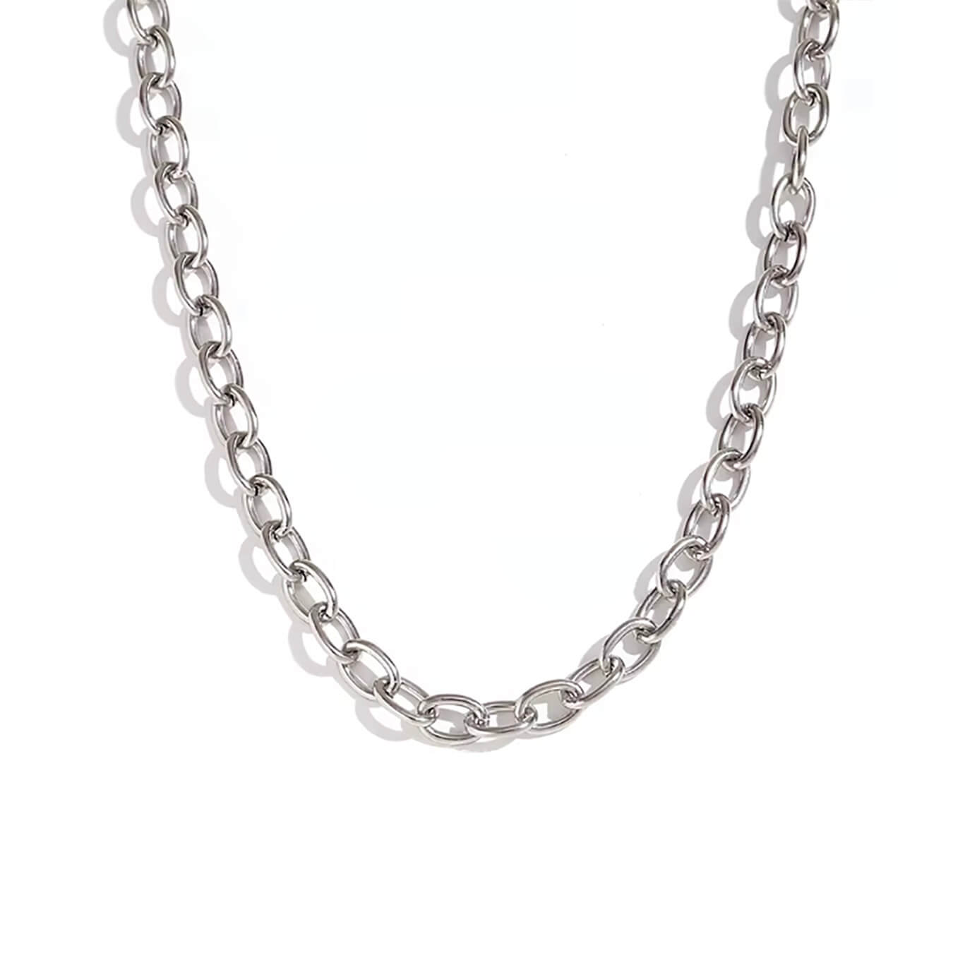 Silver Thin Figaro Chain Necklace