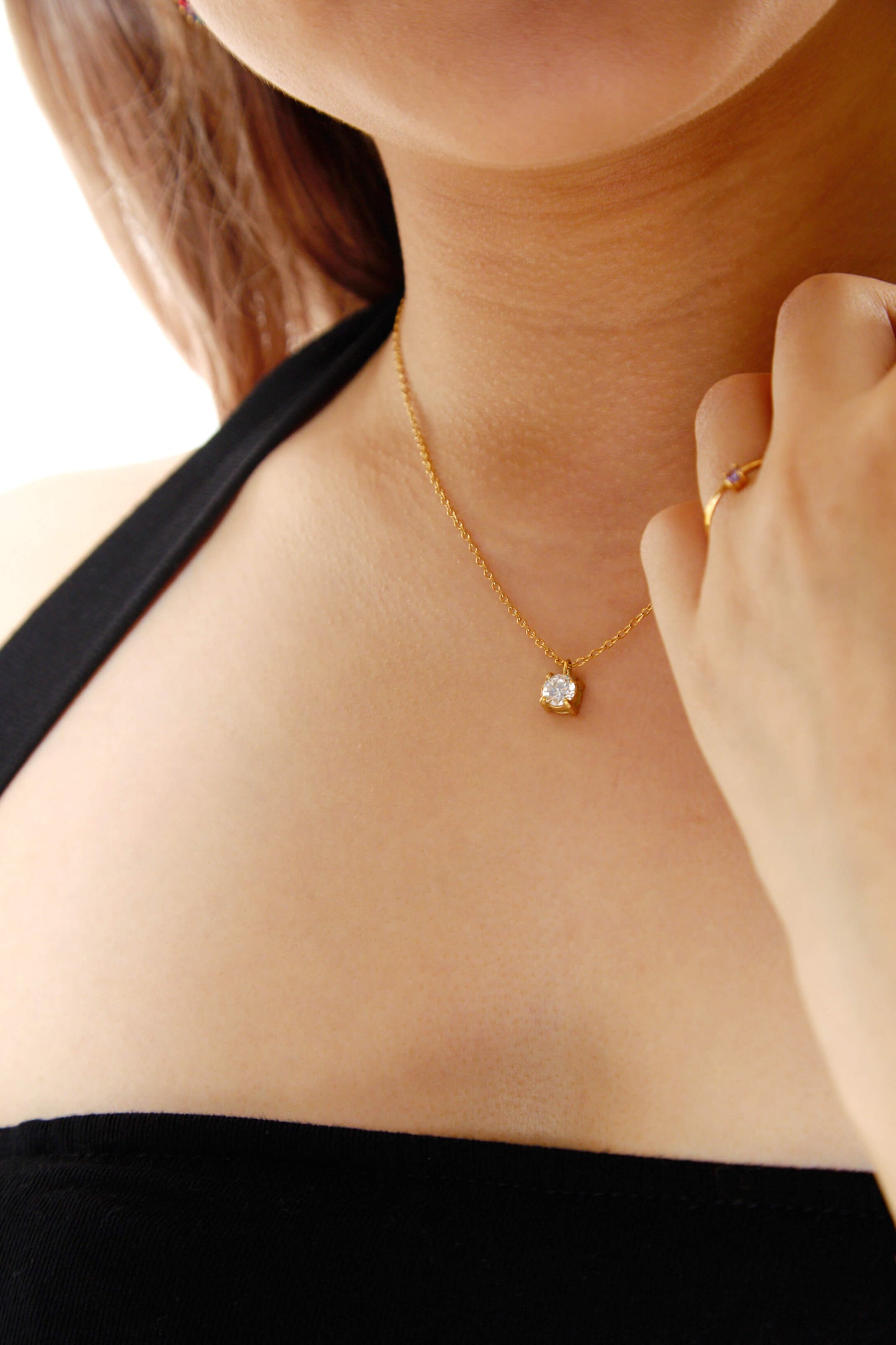 Solitaire Cubic Necklace