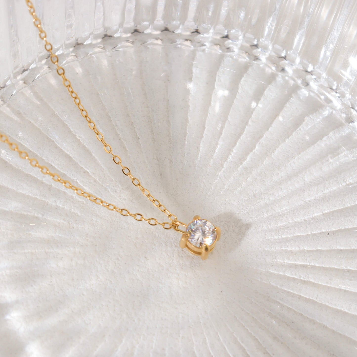 Solitaire Cubic Necklace