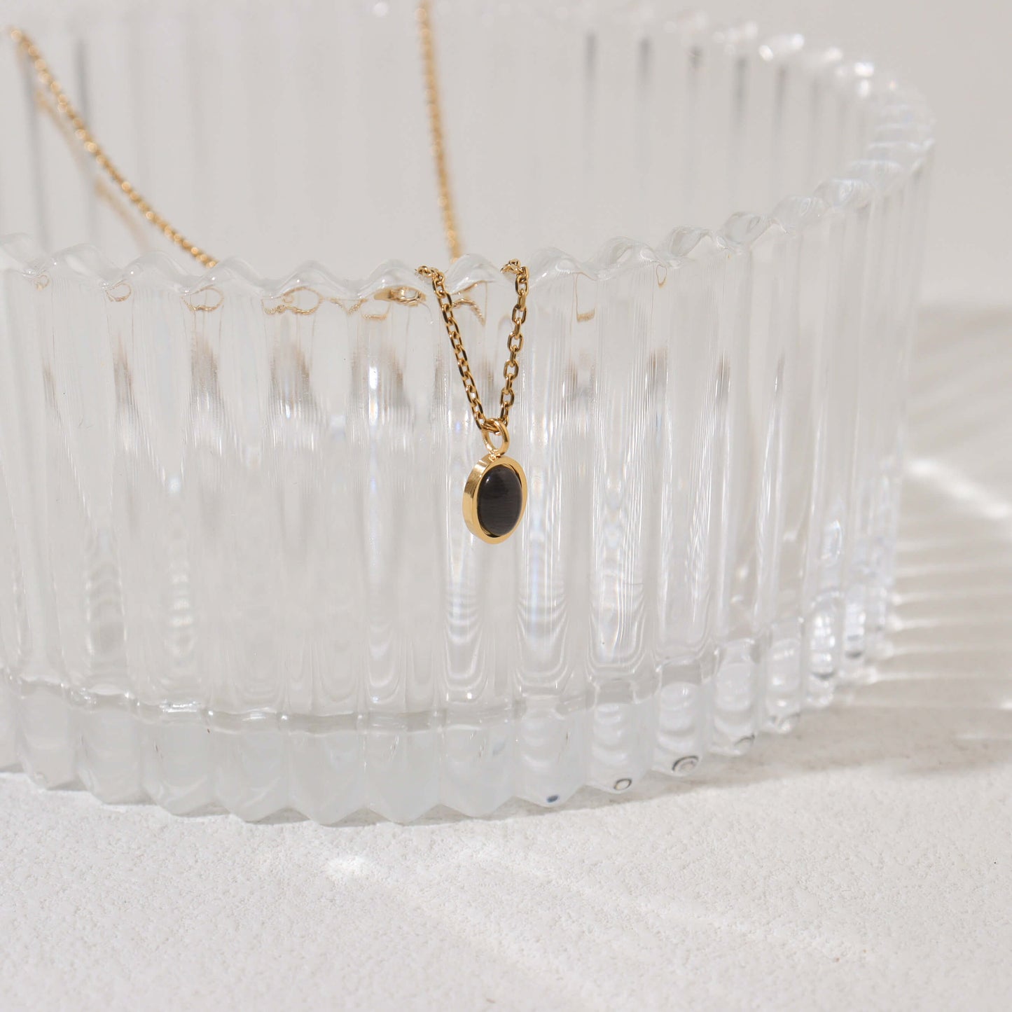 Obsidian Dark Gold Necklace