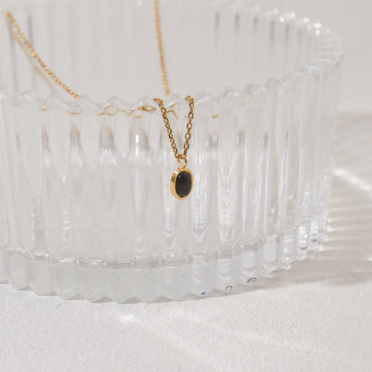 Obsidian Dark Gold Necklace