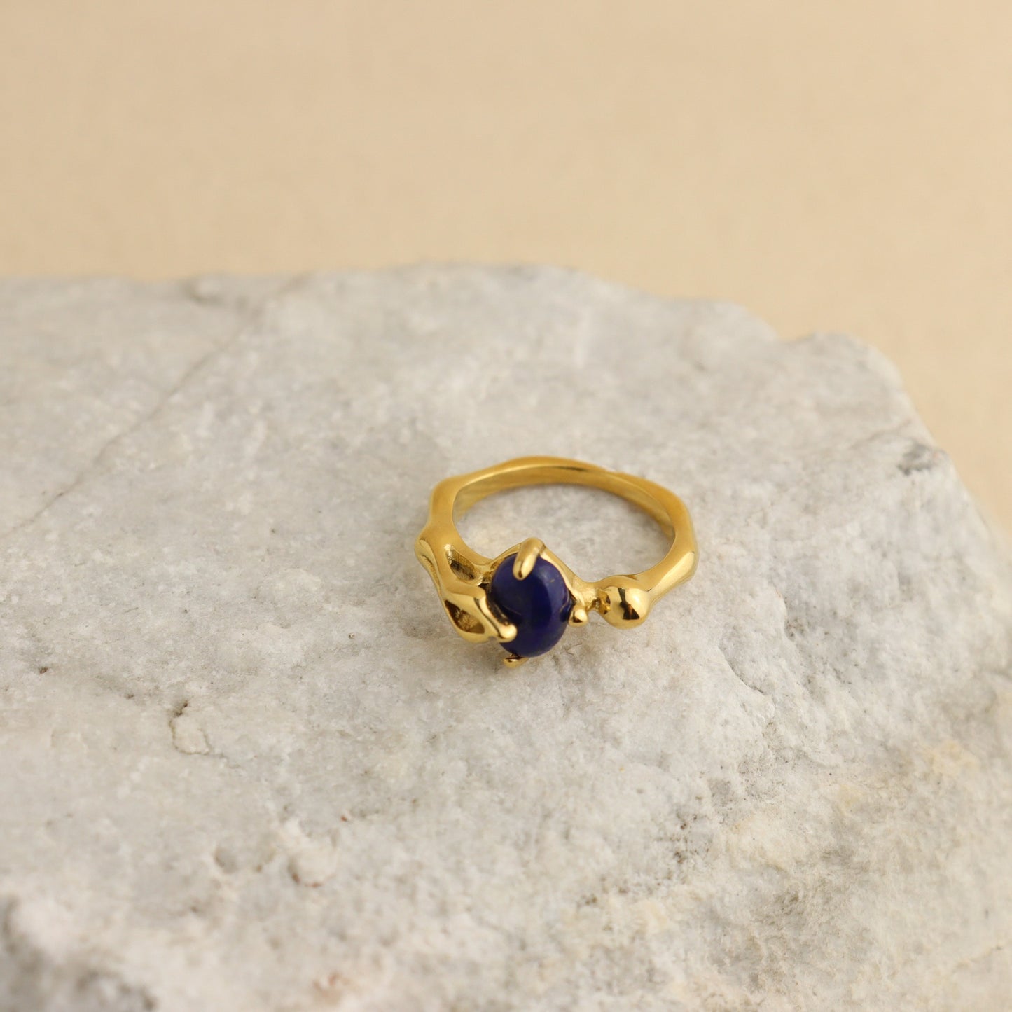 Lapis Stone Gold Ring