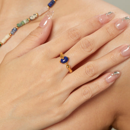 Lapis Stone Gold Ring