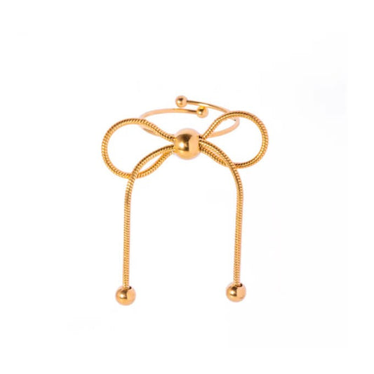 Dancing Bow Gold Ring