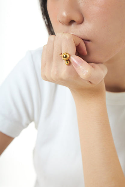 Gold Grace Ball Ring