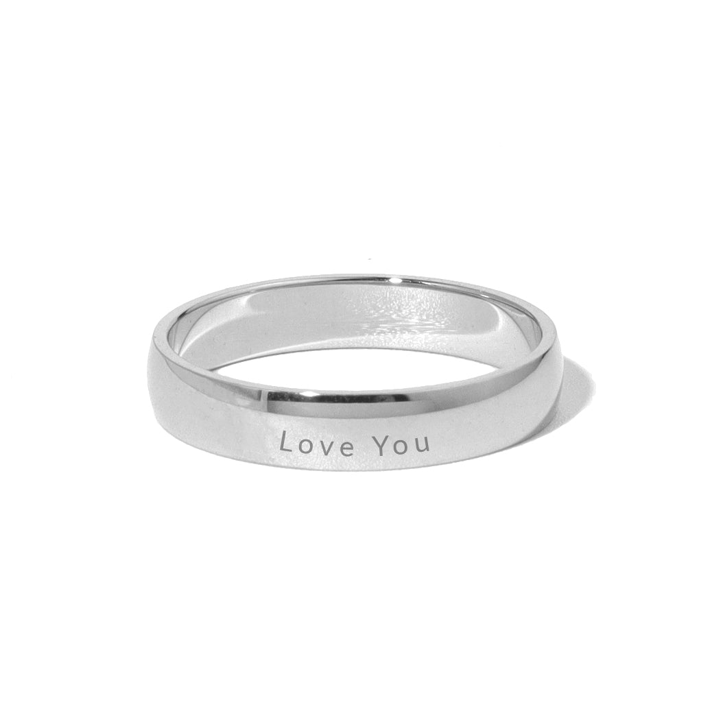 Engrave Classic Band Silver Ring