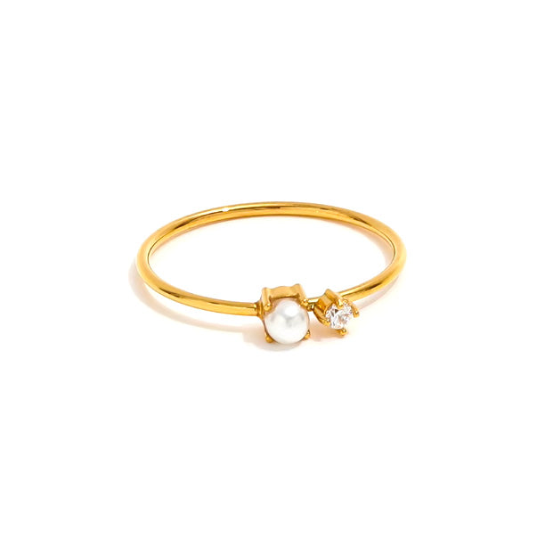 Echoing Pearl Gold Ring