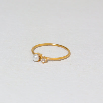 Echoing Pearl Gold Ring