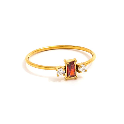 Ruby Cubic Ring