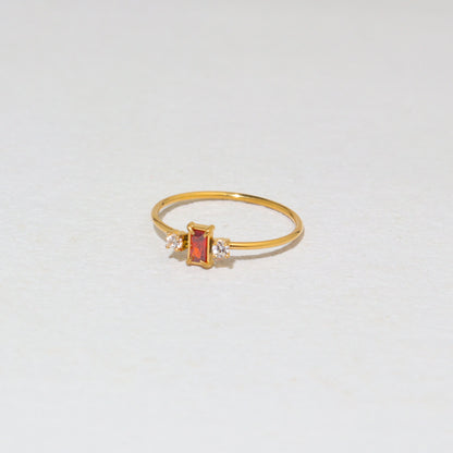 Ruby Cubic Ring