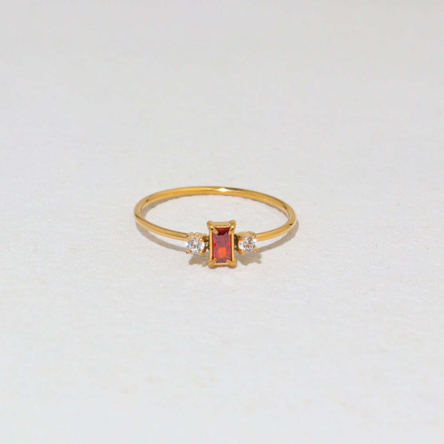 Ruby Cubic Ring