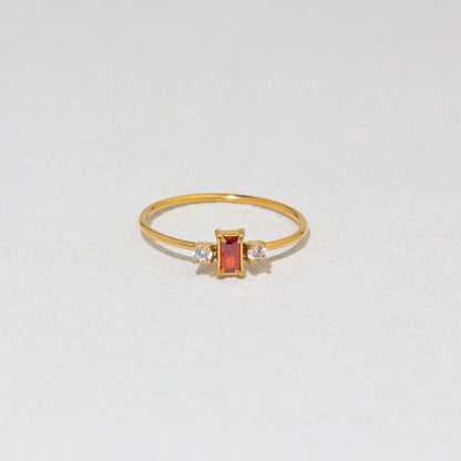 Ruby Cubic Ring