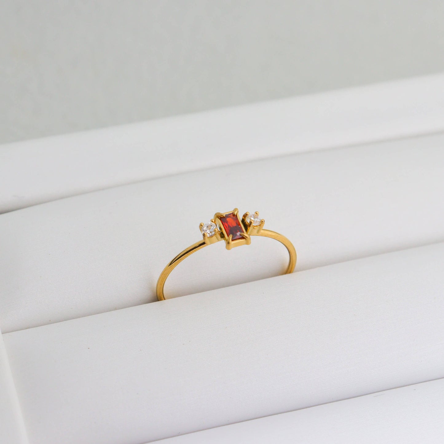 Ruby Cubic Ring