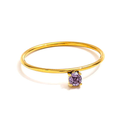 Purple Cubic Ring